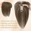 image:imageNAYOO Bangs Hair Clip Ash Blonde Fake Bangs 100 Real Human Hair Extensions Wispy Bangs for Women Fringe with Temples Hairpieces Curved Bangs for Daily WearBrown