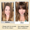 image:imageNAYOO Bangs Hair Clip Ash Blonde Fake Bangs 100 Real Human Hair Extensions Wispy Bangs for Women Fringe with Temples Hairpieces Curved Bangs for Daily WearAsh Blonde