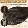 image:imageNAYOO Bangs Hair Clip Ash Blonde Fake Bangs 100 Real Human Hair Extensions Wispy Bangs for Women Fringe with Temples Hairpieces Curved Bangs for Daily Wear2 darkest brown