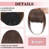 image:imageNAYOO Bangs Hair Clip Ash Blonde Fake Bangs 100 Real Human Hair Extensions Wispy Bangs for Women Fringe with Temples Hairpieces Curved Bangs for Daily WearBrown