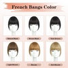 image:imageNAYOO Bangs Hair Clip Ash Blonde Fake Bangs 100 Real Human Hair Extensions Wispy Bangs for Women Fringe with Temples Hairpieces Curved Bangs for Daily WearZNatural black