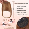 image:imageNAYOO Bangs Hair Clip Ash Blonde Fake Bangs 100 Real Human Hair Extensions Wispy Bangs for Women Fringe with Temples Hairpieces Curved Bangs for Daily WearMedium Auburn