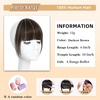image:imageNAYOO Bangs Hair Clip Ash Blonde Fake Bangs 100 Real Human Hair Extensions Wispy Bangs for Women Fringe with Temples Hairpieces Curved Bangs for Daily Wear2 darkest brown
