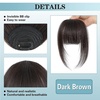 image:imageNAYOO Bangs Hair Clip Ash Blonde Fake Bangs 100 Real Human Hair Extensions Wispy Bangs for Women Fringe with Temples Hairpieces Curved Bangs for Daily WearDark Brown