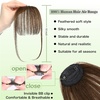 image:imageNAYOO Bangs Hair Clip Ash Blonde Fake Bangs 100 Real Human Hair Extensions Wispy Bangs for Women Fringe with Temples Hairpieces Curved Bangs for Daily WearMedium Brown