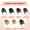 image:imageNAYOO Bangs Hair Clip Ash Blonde Fake Bangs 100 Real Human Hair Extensions Wispy Bangs for Women Fringe with Temples Hairpieces Curved Bangs for Daily WearNatural Black