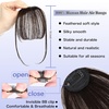 image:imageNAYOO Bangs Hair Clip Ash Blonde Fake Bangs 100 Real Human Hair Extensions Wispy Bangs for Women Fringe with Temples Hairpieces Curved Bangs for Daily WearDark Brown
