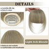 image:imageNAYOO Bangs Hair Clip Ash Blonde Fake Bangs 100 Real Human Hair Extensions Wispy Bangs for Women Fringe with Temples Hairpieces Curved Bangs for Daily WearLight Ash Blonde