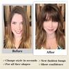 image:imageNAYOO Bangs Hair Clip Ash Blonde Fake Bangs 100 Real Human Hair Extensions Wispy Bangs for Women Fringe with Temples Hairpieces Curved Bangs for Daily WearLight Ash Blonde