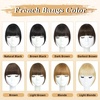 image:imageNAYOO Bangs Hair Clip Ash Blonde Fake Bangs 100 Real Human Hair Extensions Wispy Bangs for Women Fringe with Temples Hairpieces Curved Bangs for Daily Wear2 darkest brown