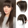 image:imageNAYOO Bangs Hair Clip Ash Blonde Fake Bangs 100 Real Human Hair Extensions Wispy Bangs for Women Fringe with Temples Hairpieces Curved Bangs for Daily Wear2 darkest brown