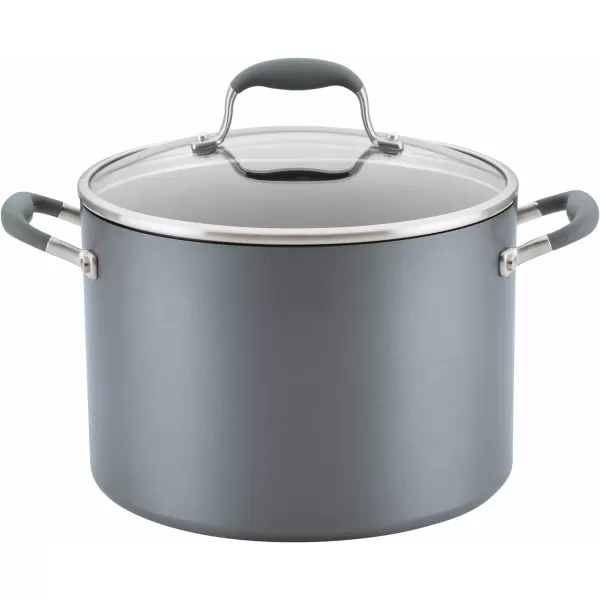 Anolon Advanced Hard-Anodized Dutch Oven Multipurpose Steamer Set, 8.5-Quart, Graphite