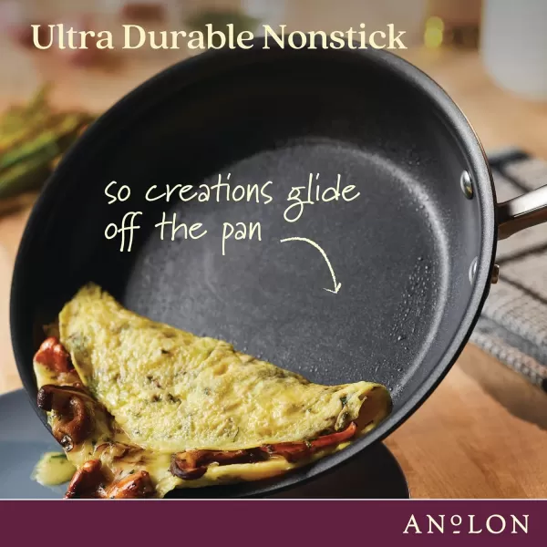 Anolon Advanced Hard-Anodized Dutch Oven Multipurpose Steamer Set, 8.5-Quart, Graphite