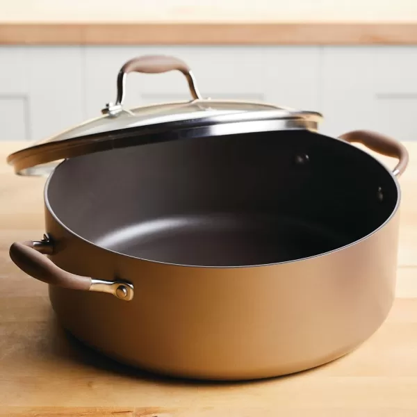 Anolon Advanced Hard-Anodized Dutch Oven Multipurpose Steamer Set, 8.5-Quart, Graphite