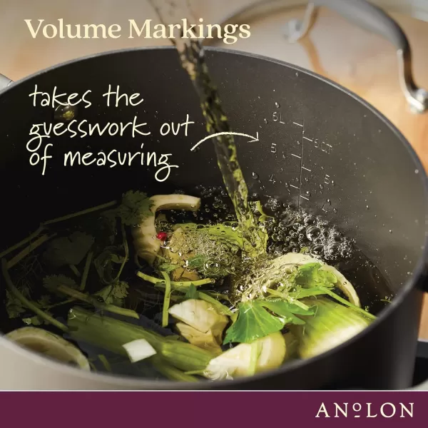 Anolon Advanced Hard-Anodized Dutch Oven Multipurpose Steamer Set, 8.5-Quart, Graphite