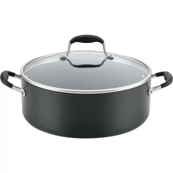 Anolon Advanced Hard-Anodized Dutch Oven Multipurpose Steamer Set, 8.5-Quart, Graphite