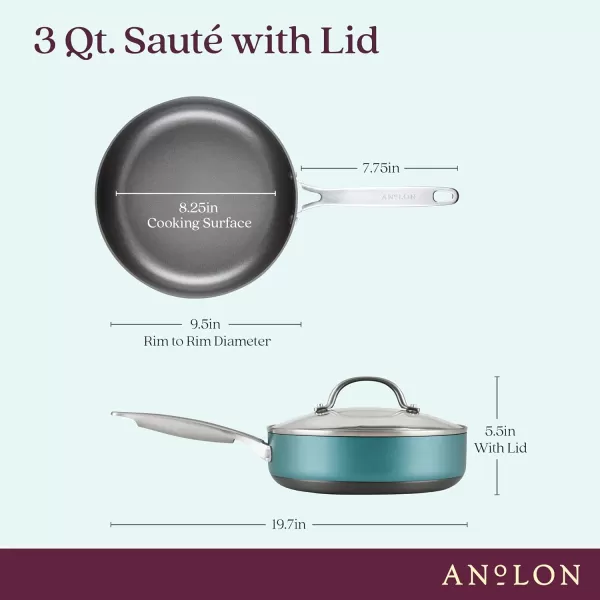 Anolon Achieve Hard Anodized Nonstick Frying Pan/Skillet, 10 Inch, Cream