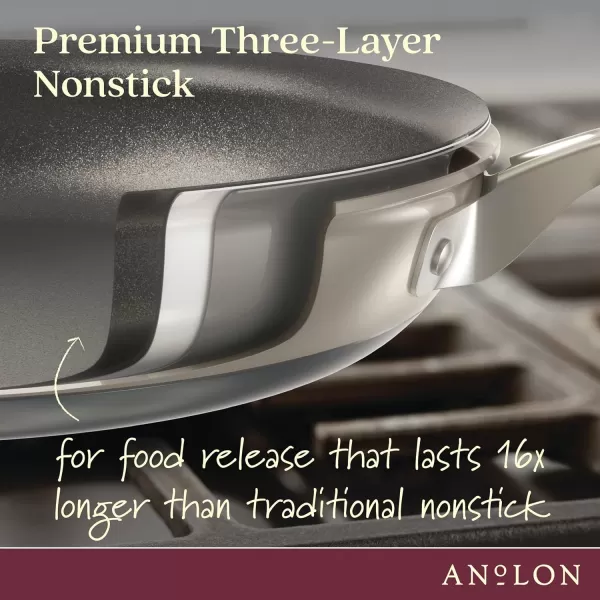 Anolon Achieve Hard Anodized Nonstick Frying Pan/Skillet, 10 Inch, Cream