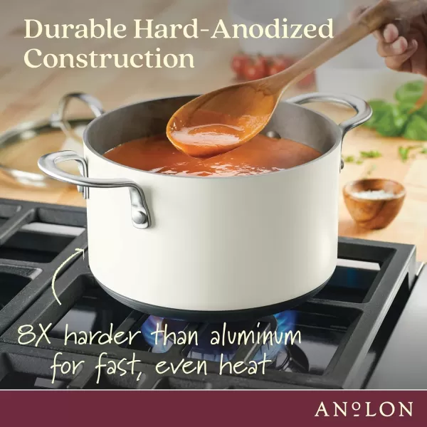 Anolon Achieve Hard Anodized Nonstick Frying Pan/Skillet, 10 Inch, Cream