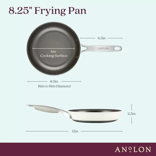 Anolon Achieve Hard Anodized Nonstick Frying Pan/Skillet, 10 Inch, Cream
