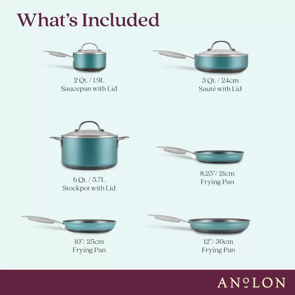 Anolon Achieve Hard Anodized Nonstick Frying Pan/Skillet, 10 Inch, Cream