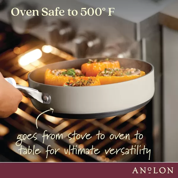 Anolon Achieve Hard Anodized Nonstick Frying Pan/Skillet, 10 Inch, Cream