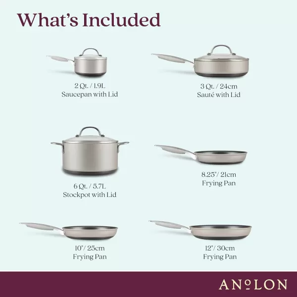 Anolon Achieve Hard Anodized Nonstick Frying Pan/Skillet, 10 Inch, Cream
