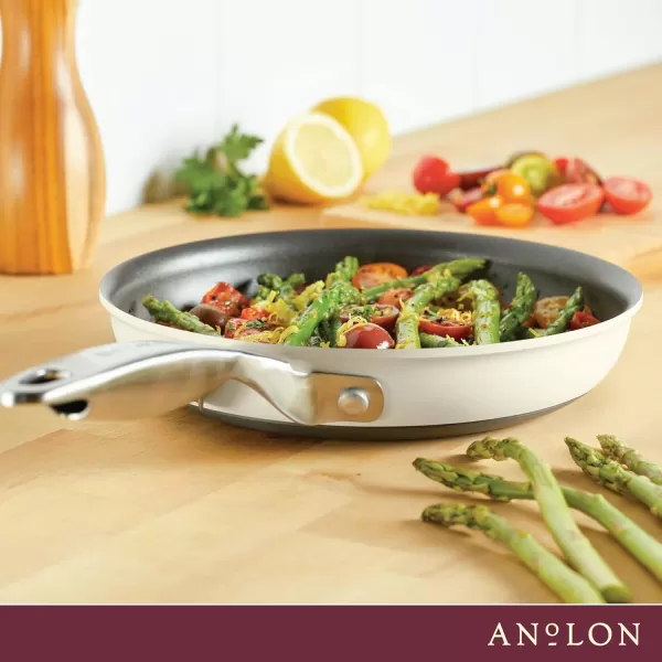 Anolon Achieve Hard Anodized Nonstick Frying Pan/Skillet, 10 Inch, Cream