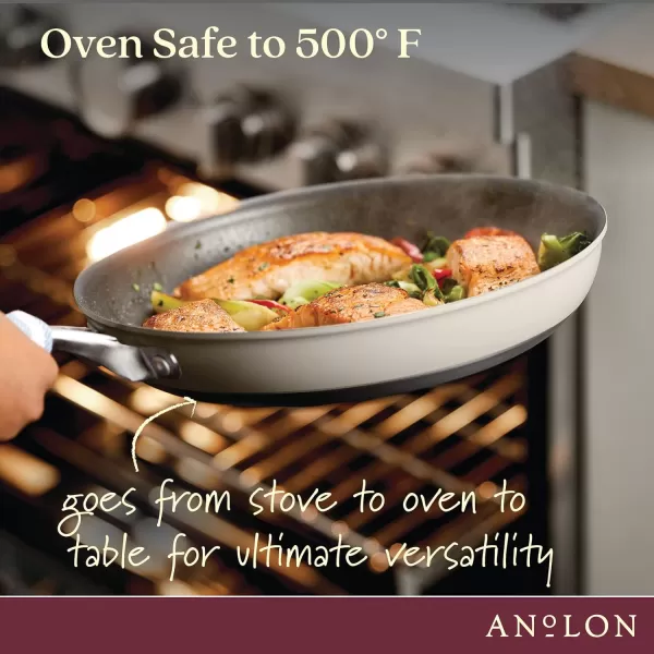 Anolon Achieve Hard Anodized Nonstick Frying Pan/Skillet, 10 Inch, Cream