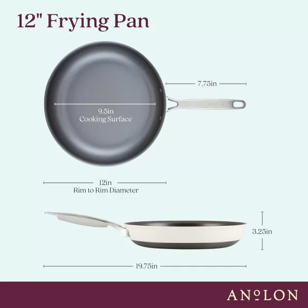 Anolon Achieve Hard Anodized Nonstick Frying Pan/Skillet, 10 Inch, Cream