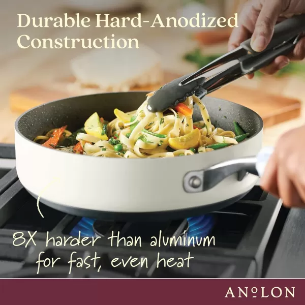 Anolon Achieve Hard Anodized Nonstick Frying Pan/Skillet, 10 Inch, Cream