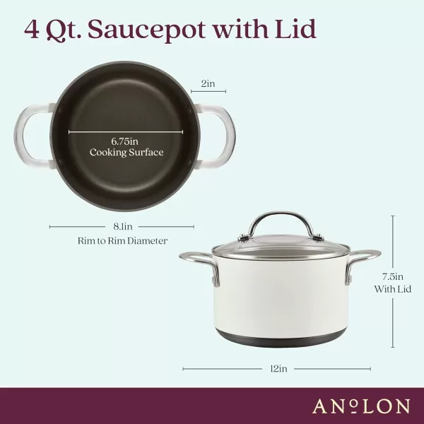 Anolon Achieve Hard Anodized Nonstick Frying Pan/Skillet, 10 Inch, Cream