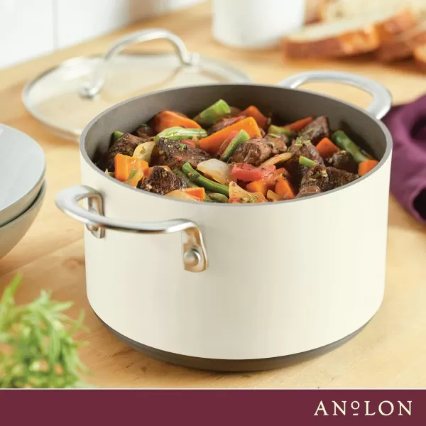 Anolon Achieve Hard Anodized Nonstick Frying Pan/Skillet, 10 Inch, Cream