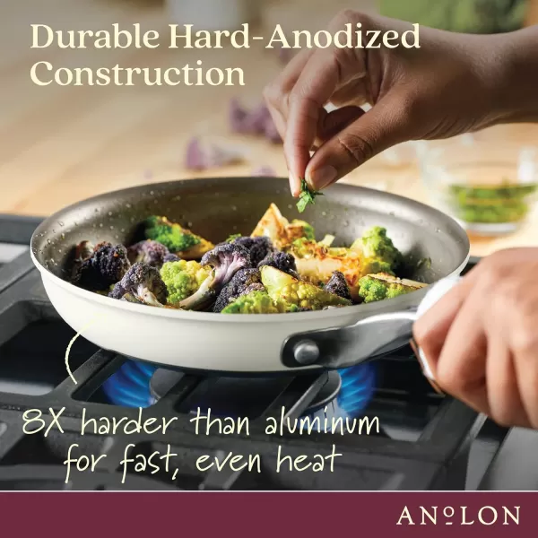 Anolon Achieve Hard Anodized Nonstick Frying Pan/Skillet, 10 Inch, Cream