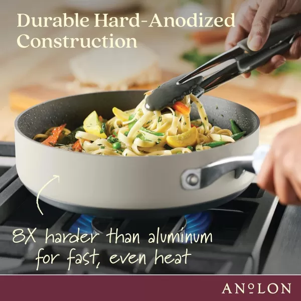 Anolon Achieve Hard Anodized Nonstick Frying Pan/Skillet, 10 Inch, Cream