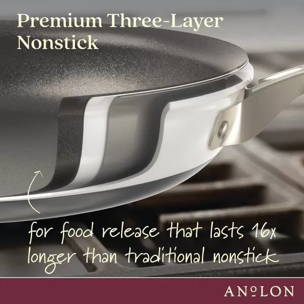 Anolon Achieve Hard Anodized Nonstick Frying Pan/Skillet, 10 Inch, Cream