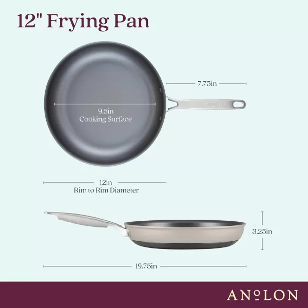 Anolon Achieve Hard Anodized Nonstick Frying Pan/Skillet, 10 Inch, Cream