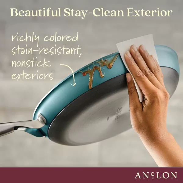 Anolon Achieve Hard Anodized Nonstick Frying Pan/Skillet, 10 Inch, Cream