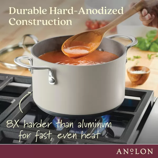 Anolon Achieve Hard Anodized Nonstick Frying Pan/Skillet, 10 Inch, Cream