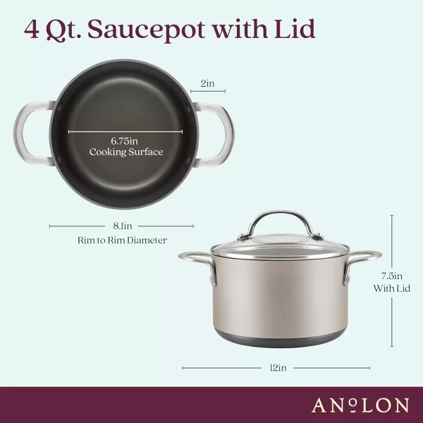 Anolon Achieve Hard Anodized Nonstick Frying Pan/Skillet, 10 Inch, Cream