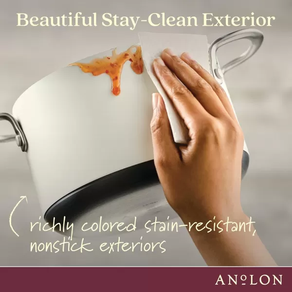 Anolon Achieve Hard Anodized Nonstick Frying Pan/Skillet, 10 Inch, Cream