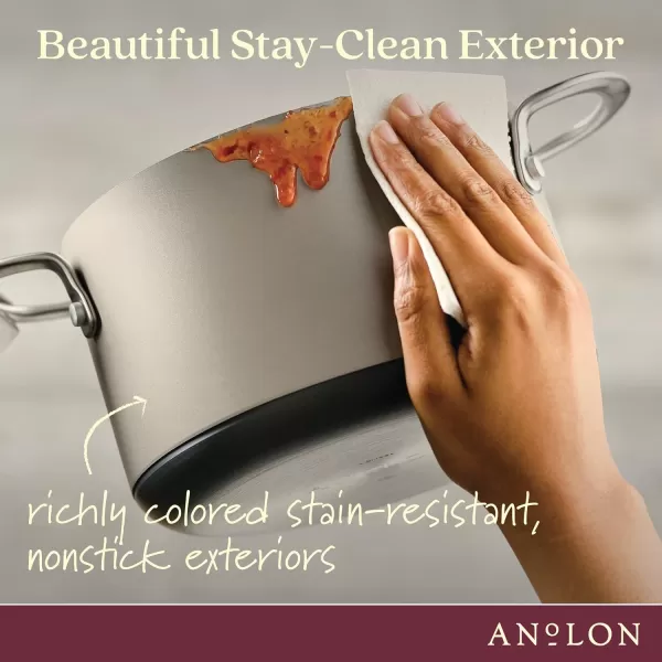 Anolon Achieve Hard Anodized Nonstick Frying Pan/Skillet, 10 Inch, Cream