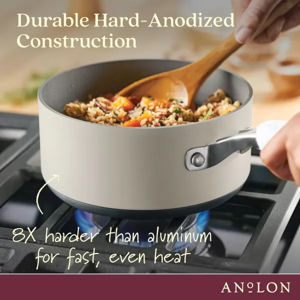 Anolon Achieve Hard Anodized Nonstick Frying Pan/Skillet, 10 Inch, Cream
