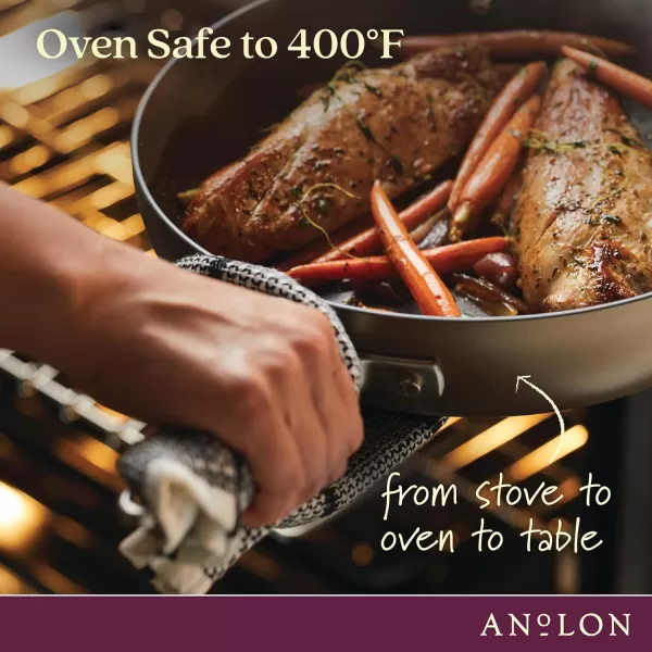 Anolon Advanced Hard Anodized Nonstick Pan/Flat Grill, Griddle w/Rack , Indigo