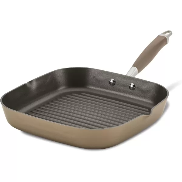 Anolon Advanced Hard Anodized Nonstick Pan/Flat Grill, Griddle w/Rack , Indigo