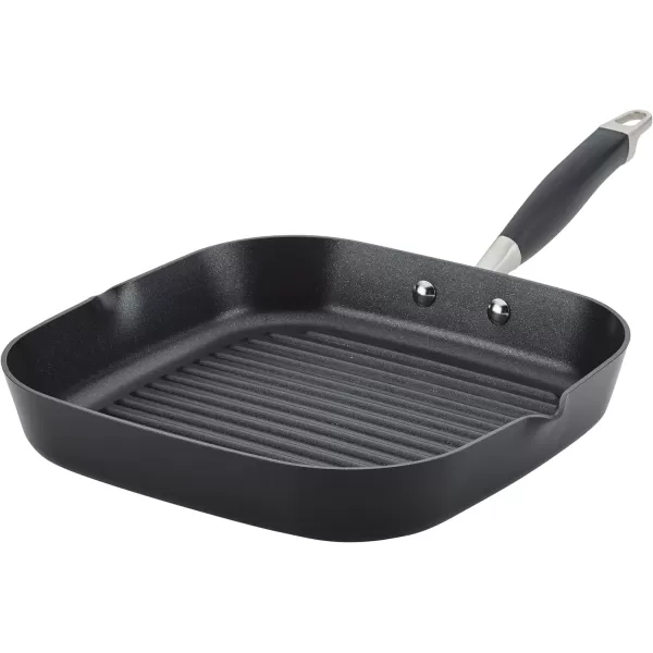 Anolon Advanced Hard Anodized Nonstick Pan/Flat Grill, Griddle w/Rack , Indigo