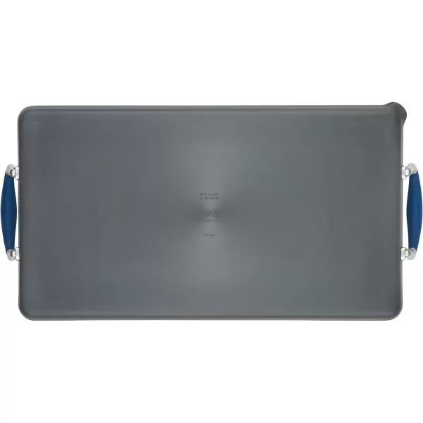 Anolon Advanced Hard Anodized Nonstick Pan/Flat Grill, Griddle w/Rack , Indigo
