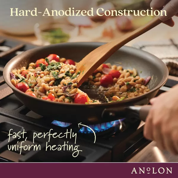 Anolon Advanced Hard Anodized Nonstick Pan/Flat Grill, Griddle w/Rack , Indigo