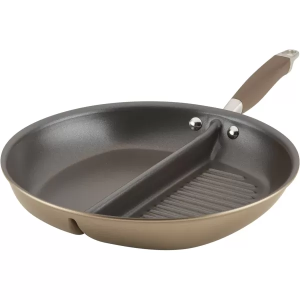 Anolon Advanced Hard Anodized Nonstick Pan/Flat Grill, Griddle w/Rack , Indigo