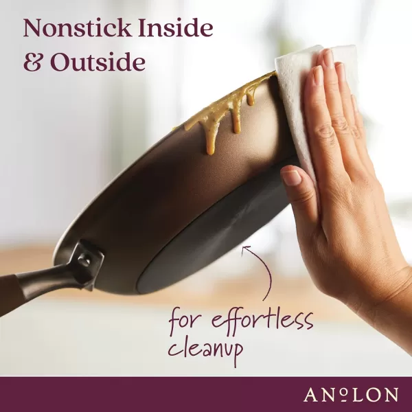 Anolon Advanced Hard Anodized Nonstick Pan/Flat Grill, Griddle w/Rack , Indigo